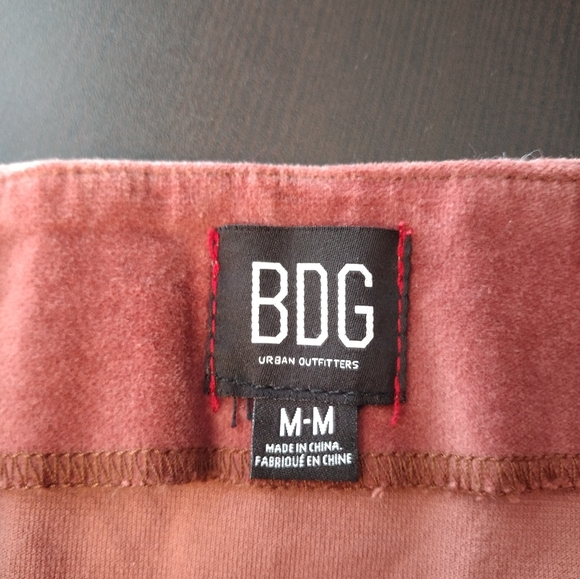 BDG Pink Velvet Button Front Mini Skirt - Picture 8 of 8